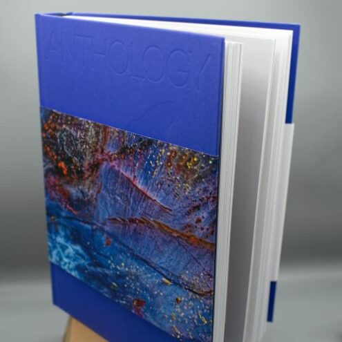 Photo of blue coffee table book