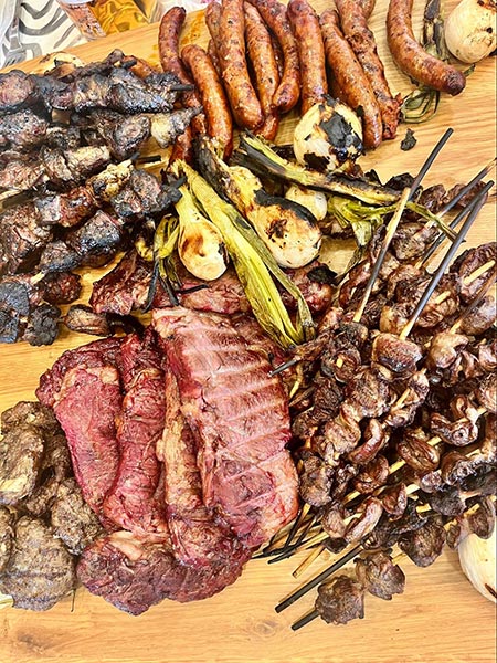 a pile of meat