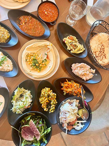 A variety of salads
