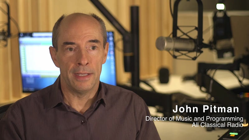 Screencap from the video All Classical Radio: For Humans, By Humans of host John Pitman