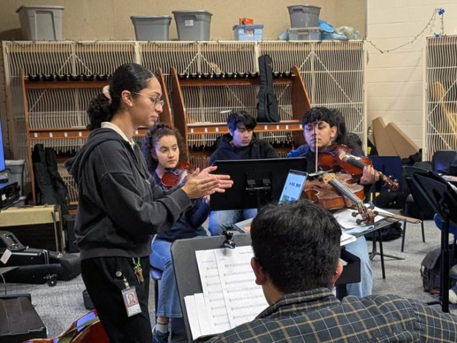 Former All Classical Radio intern Cindy Flores (RACHEL ALEXANDER/Salem Reporter)