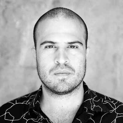 JP Jofre headshot black and white
