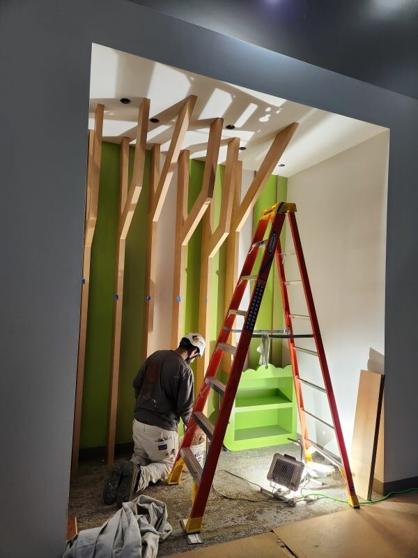 Photo of construction on ICAN nook