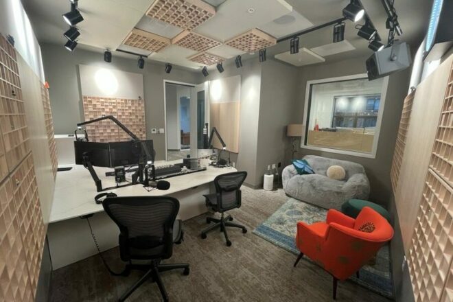 production studio with whimsical furniture