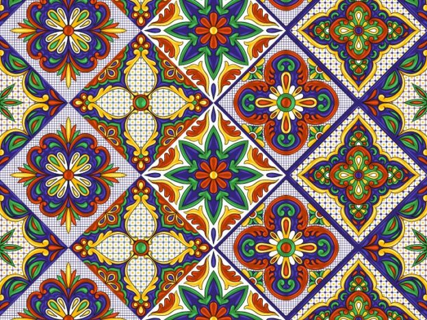 Graphic image of Hispanic tile patterbs