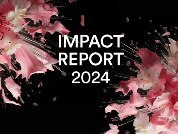 Spotlight image for 2024 Impact Report, featuring a flower motif