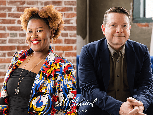 Spotlight image announcing new hosts Coty Raven Morris & Leb Borgerson